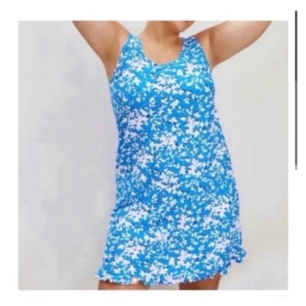 DRAPER JAMES Blue Floral Mini Dress - Picture 5 of 9